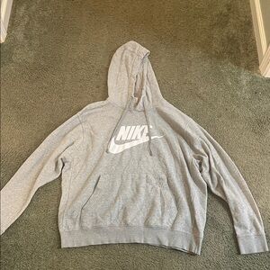 Nike Large Light Gray Pullover Hoodie w/ Pocket in great condition